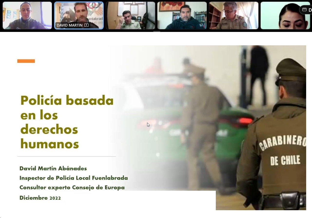Webinar internacional sobre policía basada en los DDHH fue realizado por Carabineros y el INDH