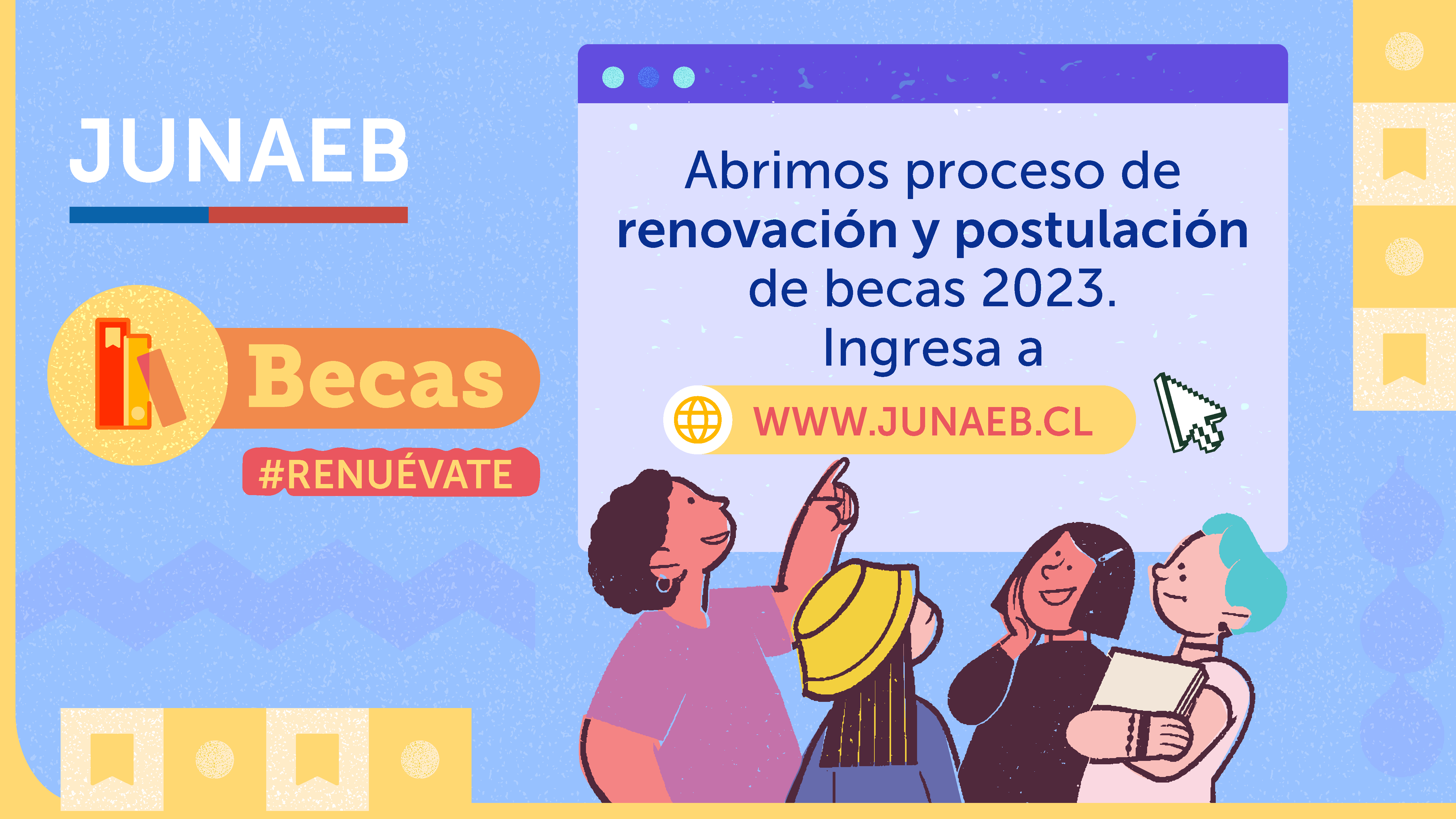 Junaeb inicia proceso de renovación 2023 para sus programas de becas y residencias