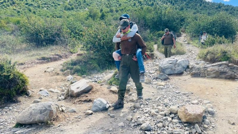Turista fue evacuado tras sufrir lesión en Parque Nacional Torres del Paine