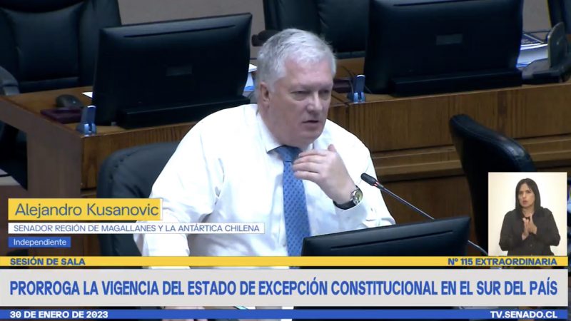 Intervención del Senador Kusanovic por delicada situación en la Araucanía