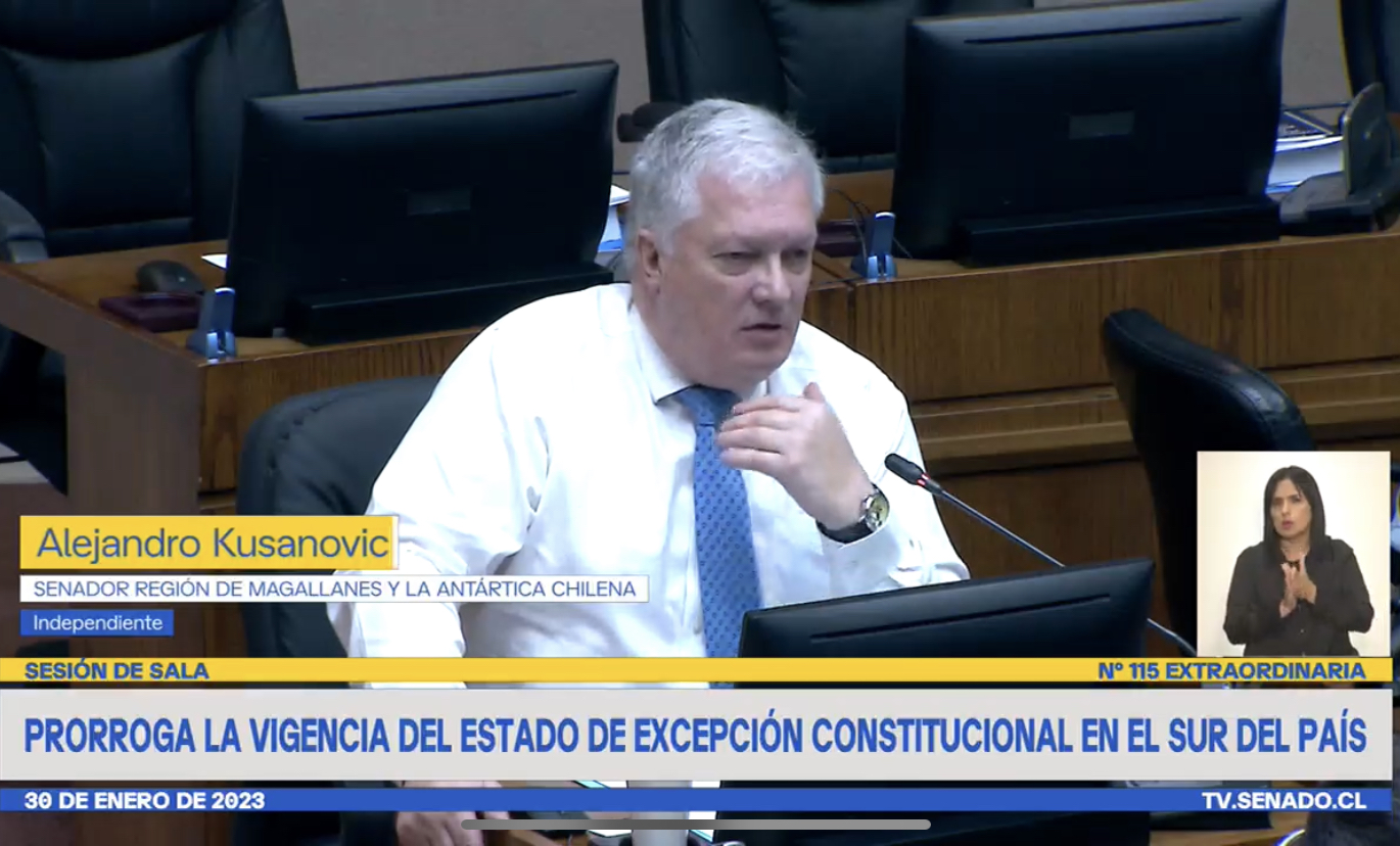 Intervención del Senador Kusanovic por delicada situación en la Araucanía