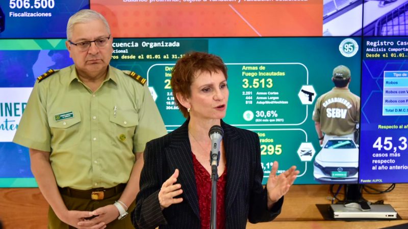 Balance Carabineros 2022: delitos de mayor connotación social disminuyeron 12,7% respecto a pre pandemia y las detenciones por robo violento de auto aumentaron un 94%