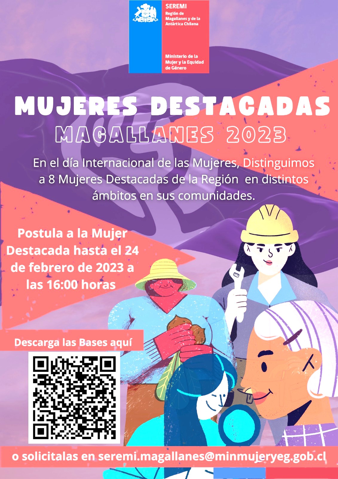 Hasta el 24 de febrero se puede postular Mujeres Destacadas de Magallanes