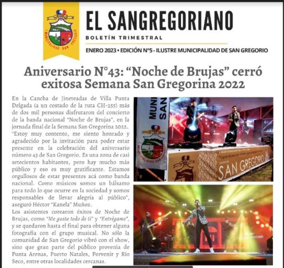 Fue publicada una nueva edición del periódico trimestral «El Sangregoriano» desde la comuna de San Gregorio