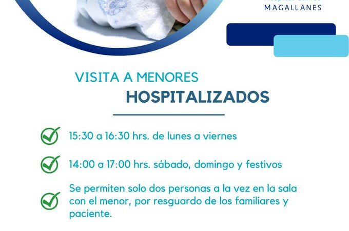 Hospital Clínico define requisitos y horarios para visitas a menores de edad hospitalizados