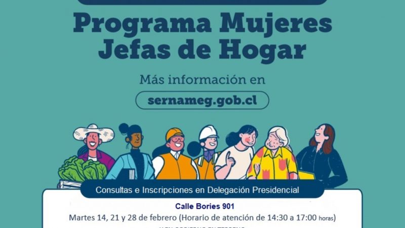 Postulaciones abiertas en Magallanes al emblemático programa Mujeres Jefas de Hogar