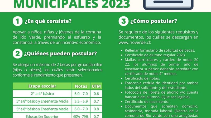 Beca Ilustre Municipalidad de Río Verde | Condiciones de postulación