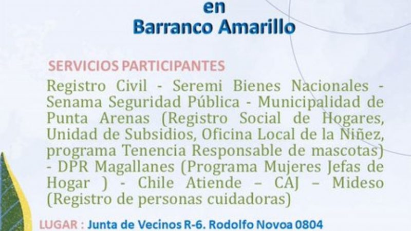 Jornada de Gobierno en Terreno se efectúa hoy en Barranco Amarillo | Junta de Vecinos R-6