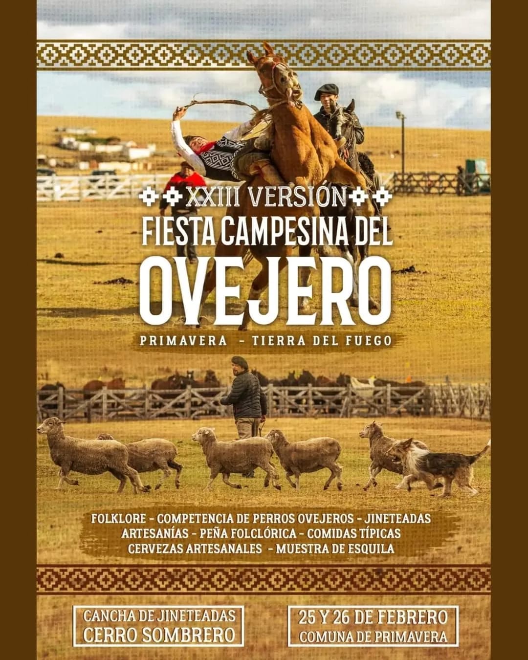 Hoy se inicia la 23a Fiesta Campesina del Ovejero en Cerro Sombrero, Tierra del Fuego