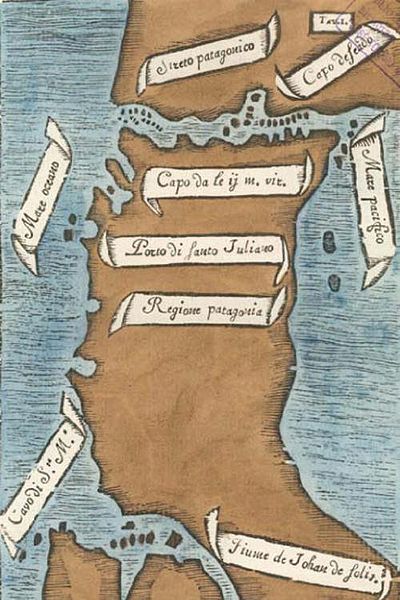 Magallanes entró en la geografía del mundo en 1536 | La primera carta marítima del estrecho de Magallanes