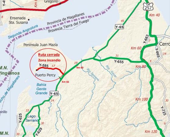 Ministerio de Obras Públicas abrió nuevamente Ruta Y65 en Tierra del Fuego