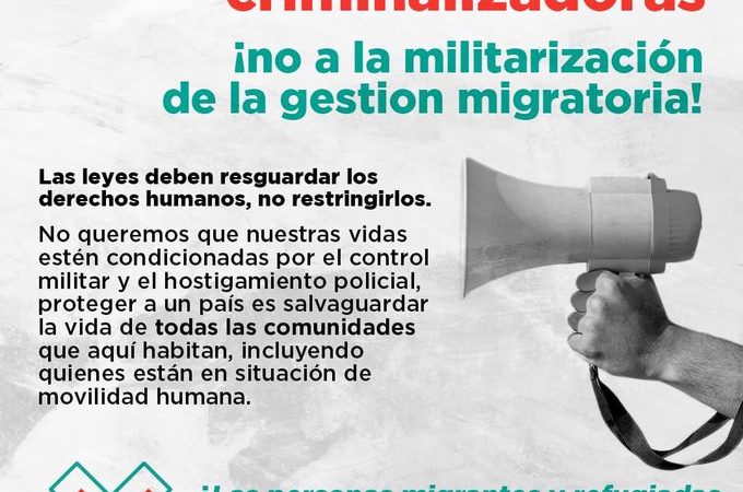 Red de Periodistas Migrantes critica la militarización de las fronteras del país