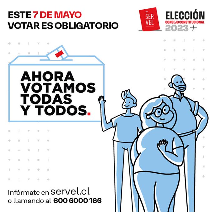 En la elección de Consejeros Constitucionales del 7 de mayo, el voto es obligatorio