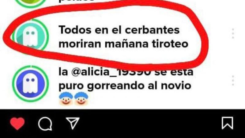 Alumnos del Liceo Miguel de Cervantes devueltos a sus casas tras amenaza por redes sociales, pero profesores y administrativos deben permanecer dentro del establecimiento