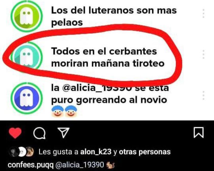 Alumnos del Liceo Miguel de Cervantes devueltos a sus casas tras amenaza por redes sociales, pero profesores y administrativos deben permanecer dentro del establecimiento
