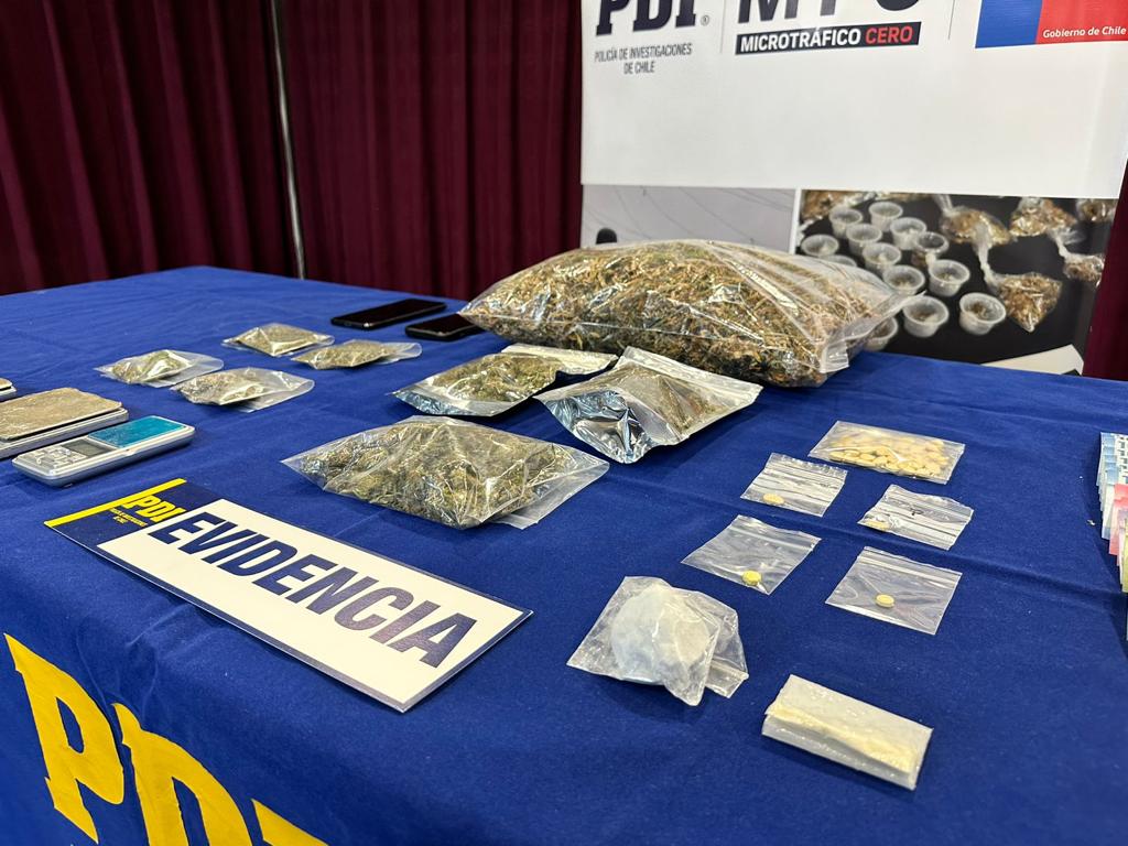 PDI incauta cocaína, cannabis sativa, droga de síntesis y hongos alucinógenos en inmueble de Puerto Natales