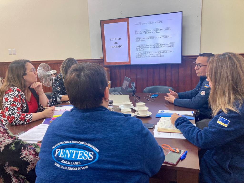 Directora del Servicio de Salud Magallanes se reunió con directivos gremiales de FENTESS