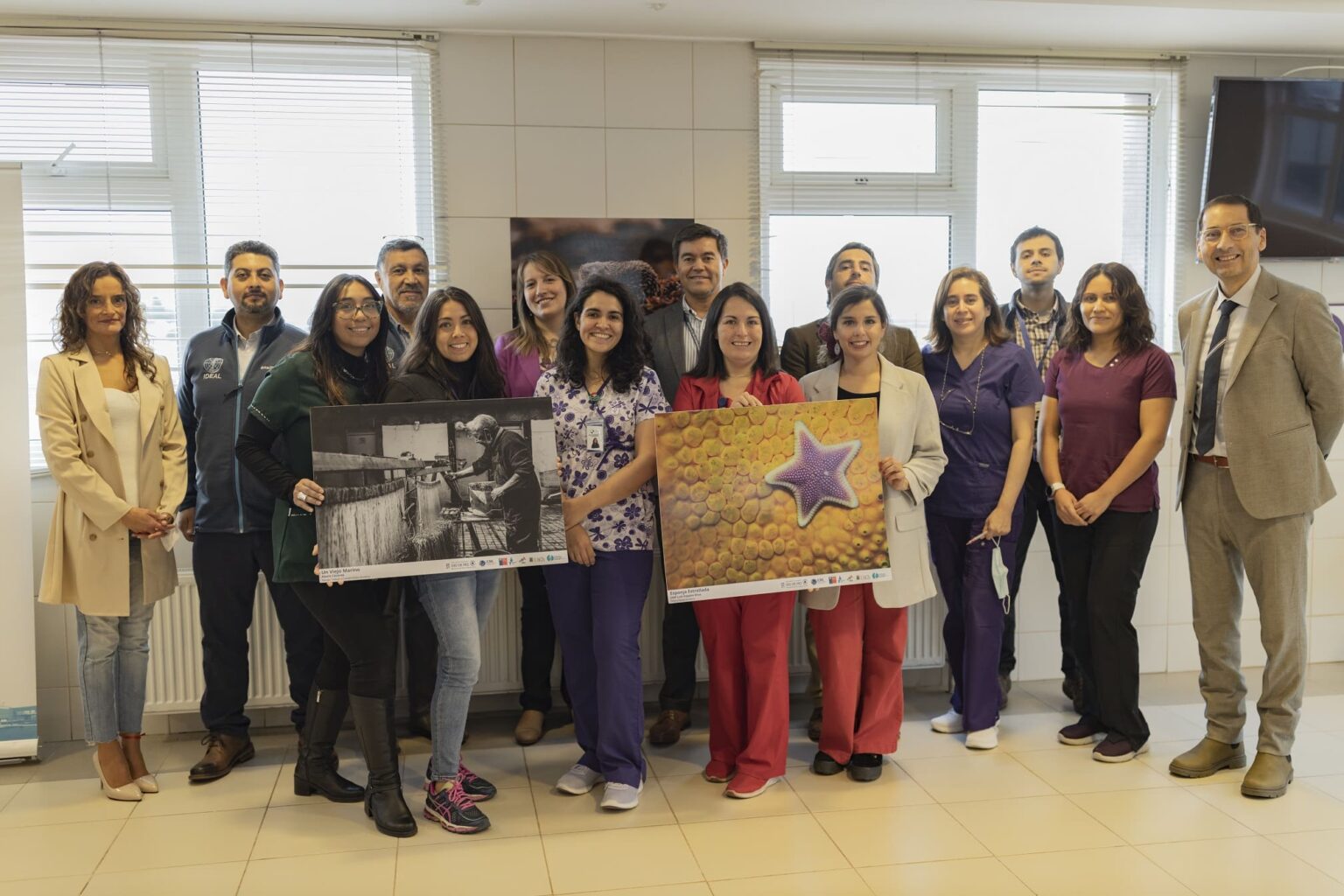 Hospital Clínico Magallanes recibió fotografías de exposición Ojo de Pez del Centro IDEAL