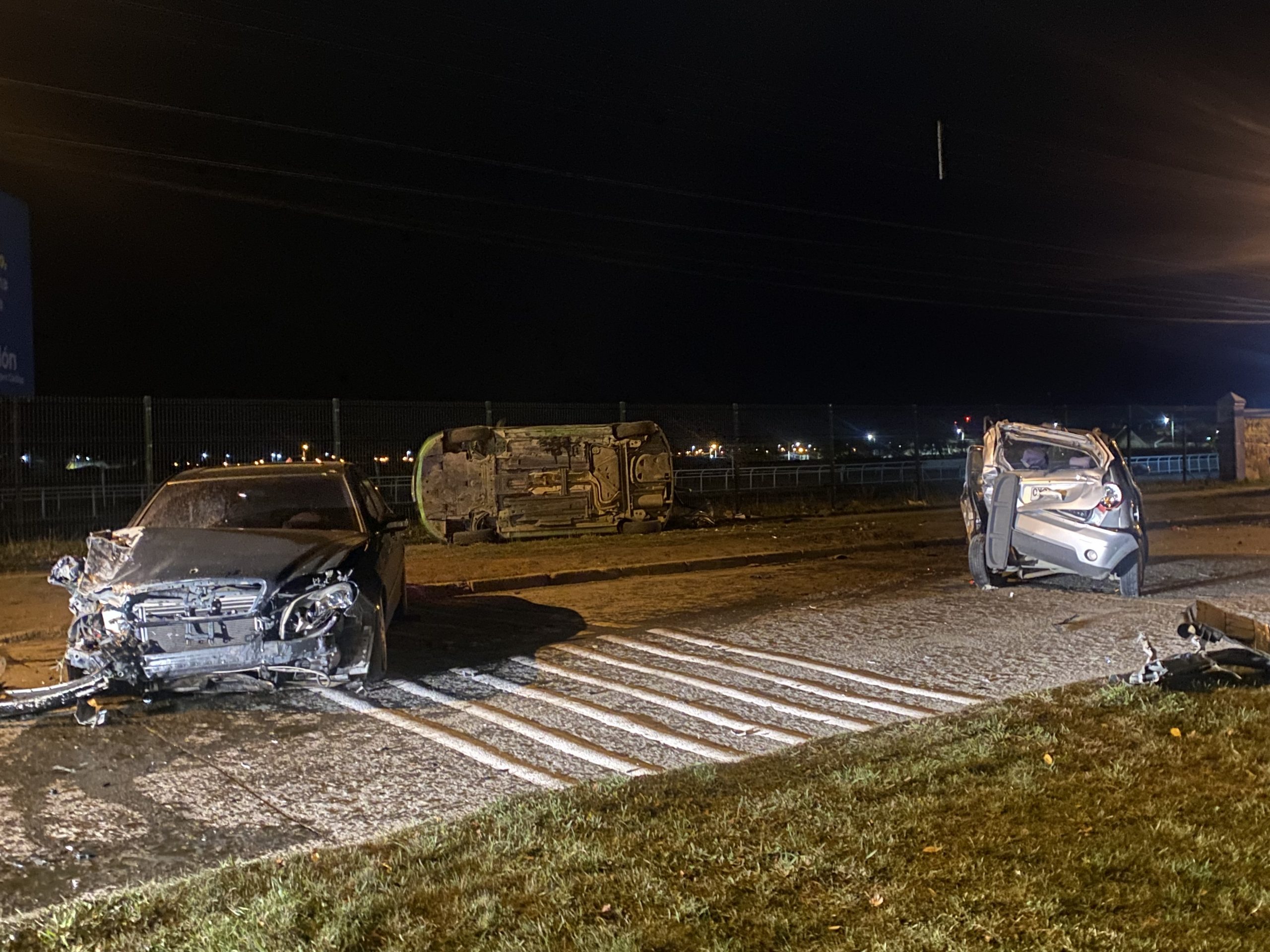 Un lesionado en colisión de alta energía en Punta Arenas 