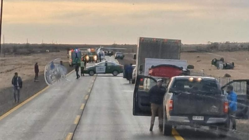 Dos funcionarios de Carabineros resultaron lesionados tras volcar en sector de Cerro Guido producto de la escarcha.