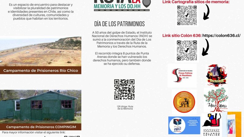 Con recorrido por centros de detención y tortura tras el golpe militar de 1973 en Magallanes, se conmemorará el Día del Patrimonio | Ruta de la Memoria: 25, 26 y 27 de mayo