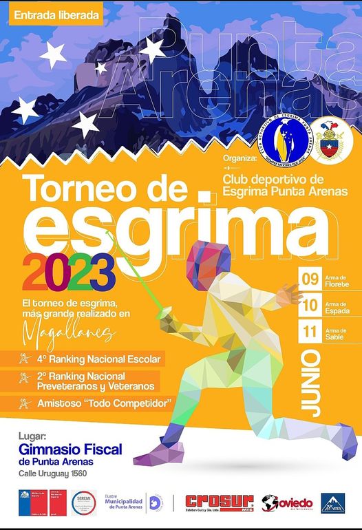 Torneo Nacional de Esgrima se realizará en junio en Punta Arenas
