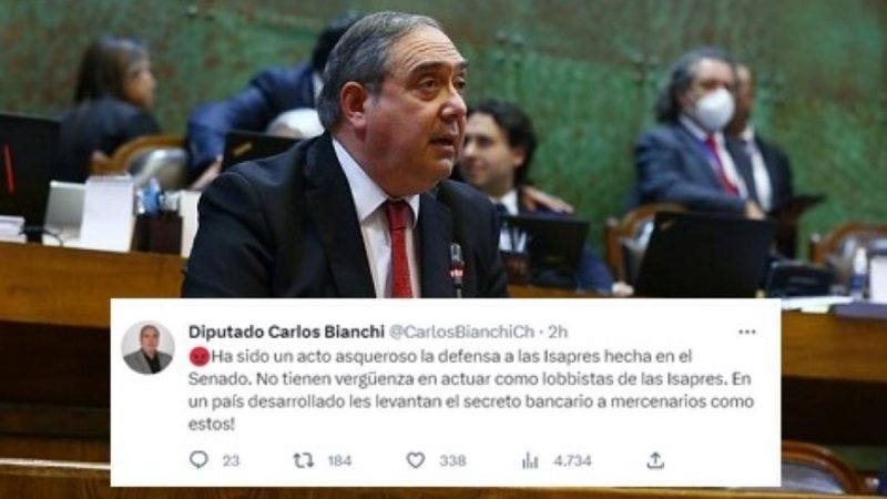 Fuerte crítica de Diputado Carlos Bianchi contra lobby de las ISAPRES en el Senado