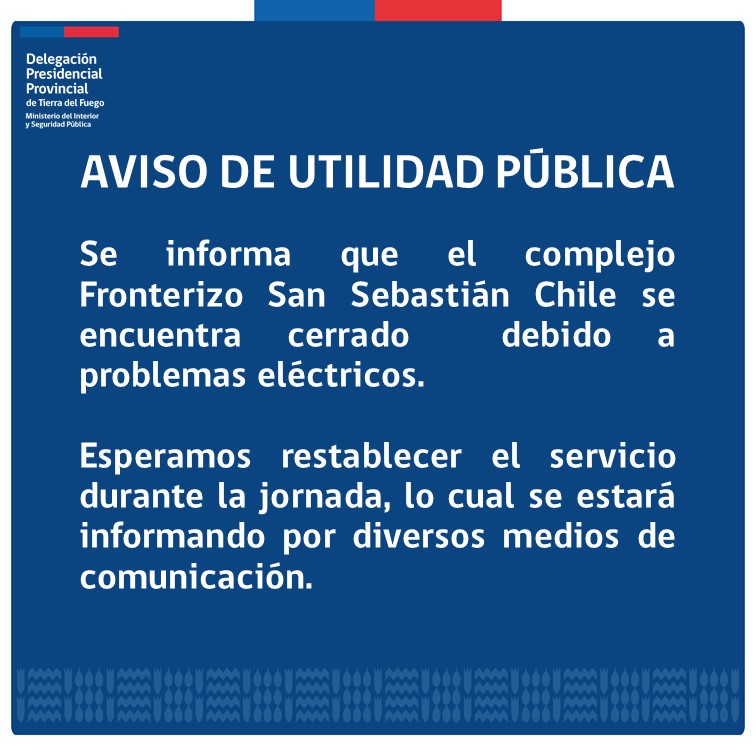Complejo Fronterizo de San Sebastián permanece cerrado temporalmente