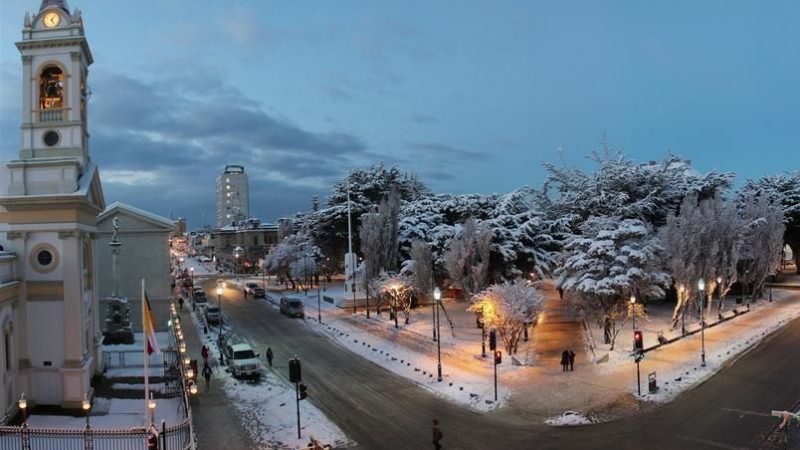 Chubascos de nieve, bajas temperaturas y vientos hasta 70 kmh se pronostican este lunes 17 de julio en Magallanes