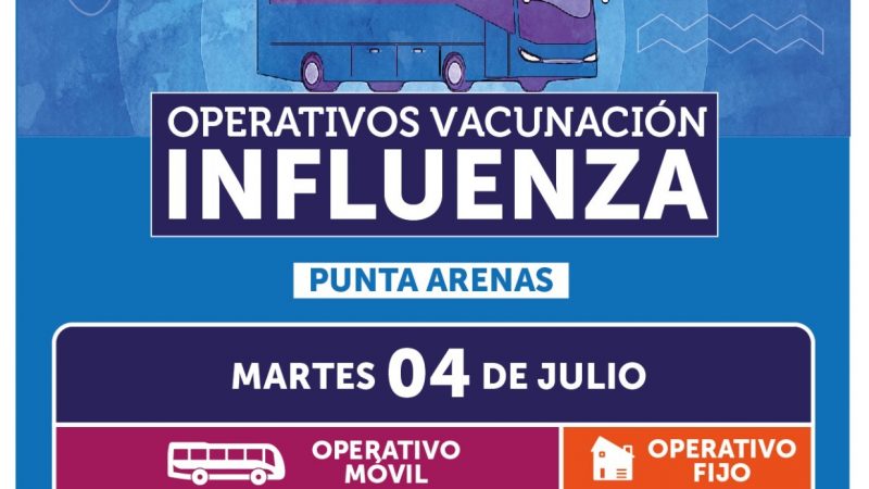 Continúa intensa campaña de vacunación contra la influenza en Punta Arenas