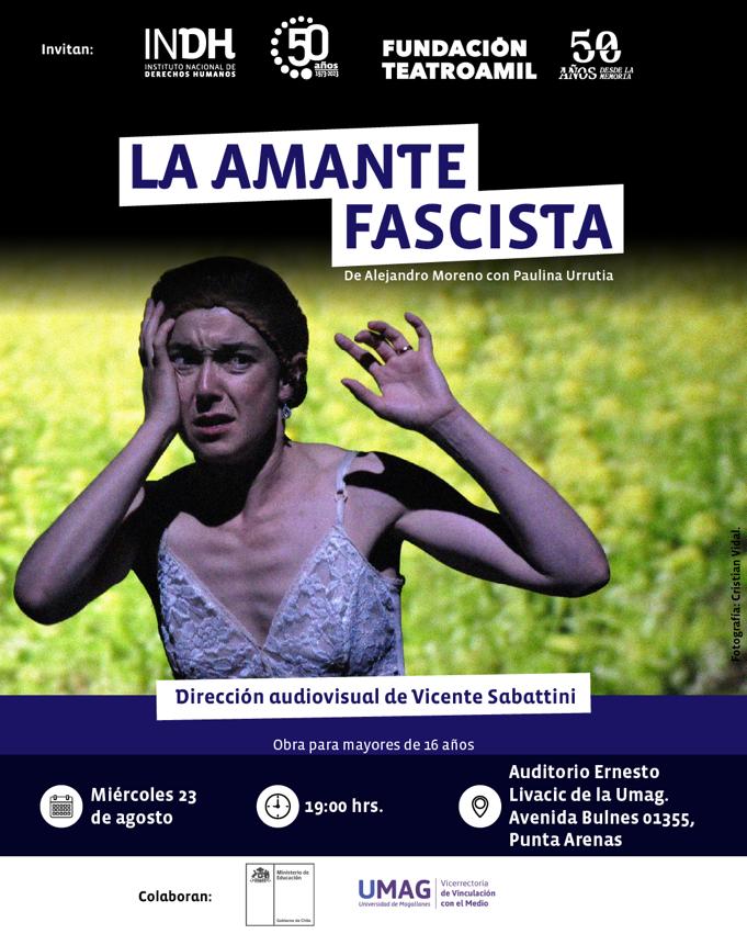 Hoy se estrena en Magallanes película «La amante fascista»