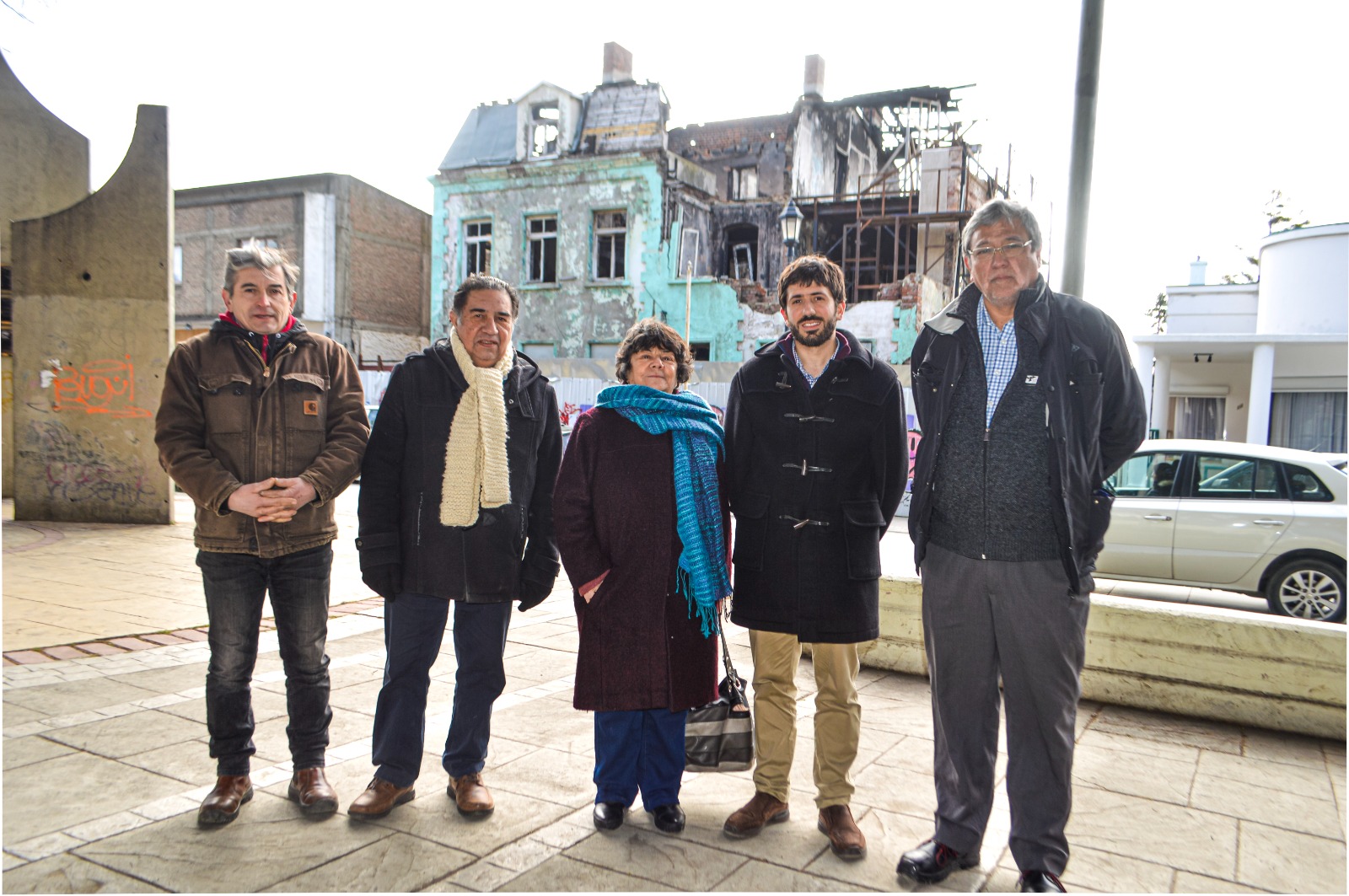 Gabinete 50 años de Golpe Cívico Militar apuesta a futuro proyecto integral de restauración y puesta en valor de la Casa de los Derechos Humanos | Autoridades concurrieron hasta el inmueble junto a Alicia Lira, presidenta de la Agrupación de Familiares de Ejecutados Políticos