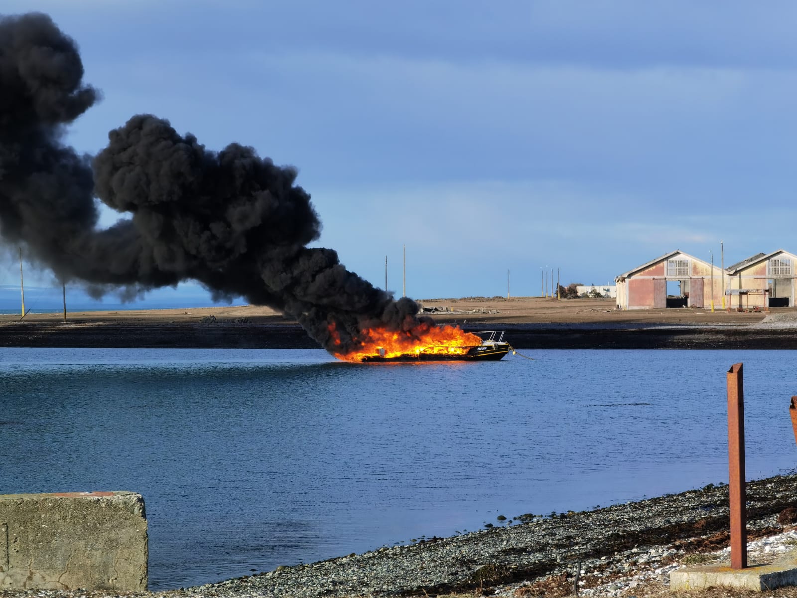 Tres lesionados dejó explosión de lancha en había Percy en Tierra del Fuego