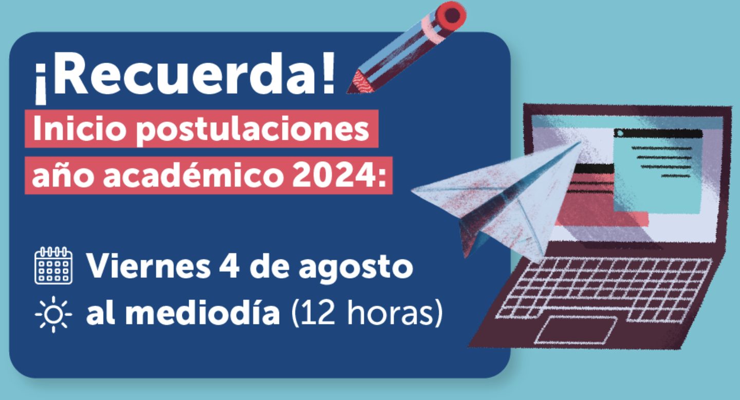 Este viernes 4 de agosto se inició proceso de postulación para 2024 en el Sistema de Admisión Escolar