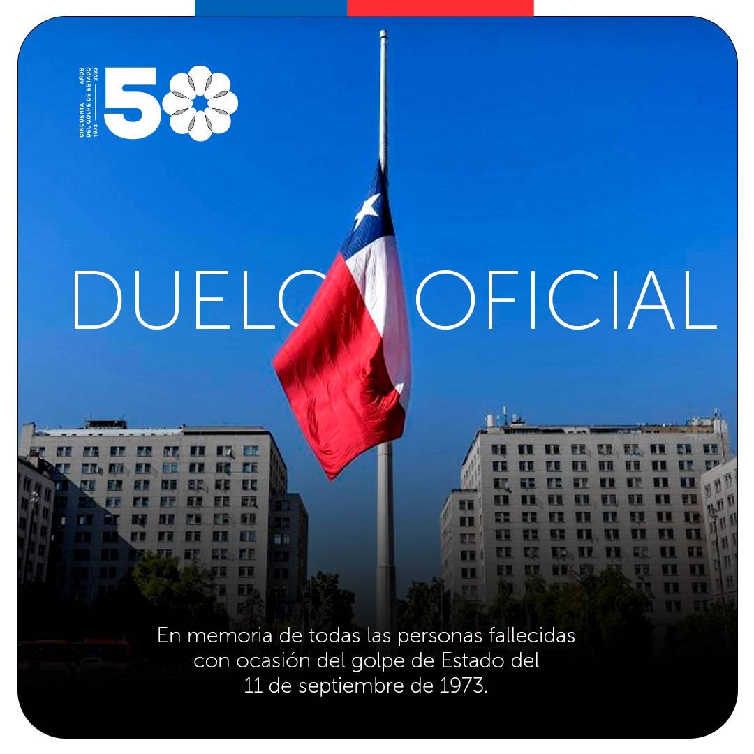 Duelo oficial en todo Chile en memoria de las víctimas del golpe de Estado
