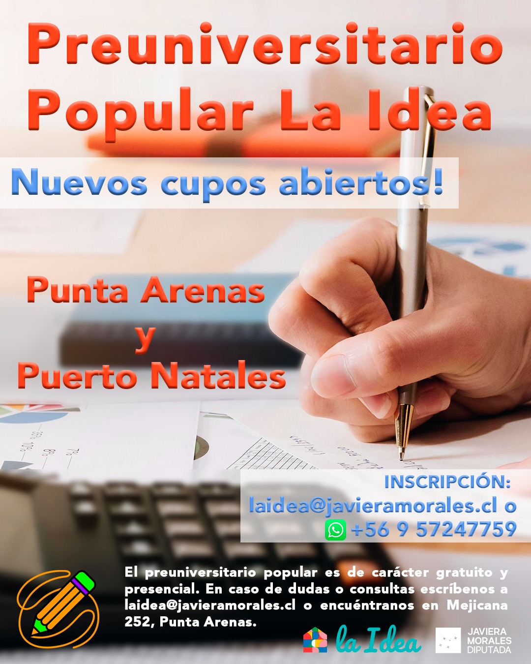 Preuniversitario Popular La Idea abre cupos gratuitos en Punta Arenas y Puerto Natales