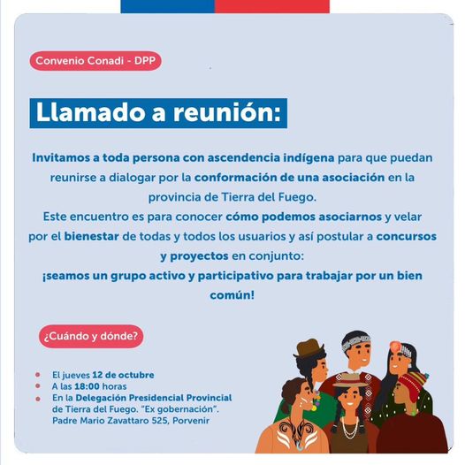 Delegación Provincial de Tierra del Fuego invita a la formación de asociación de pueblos originarios