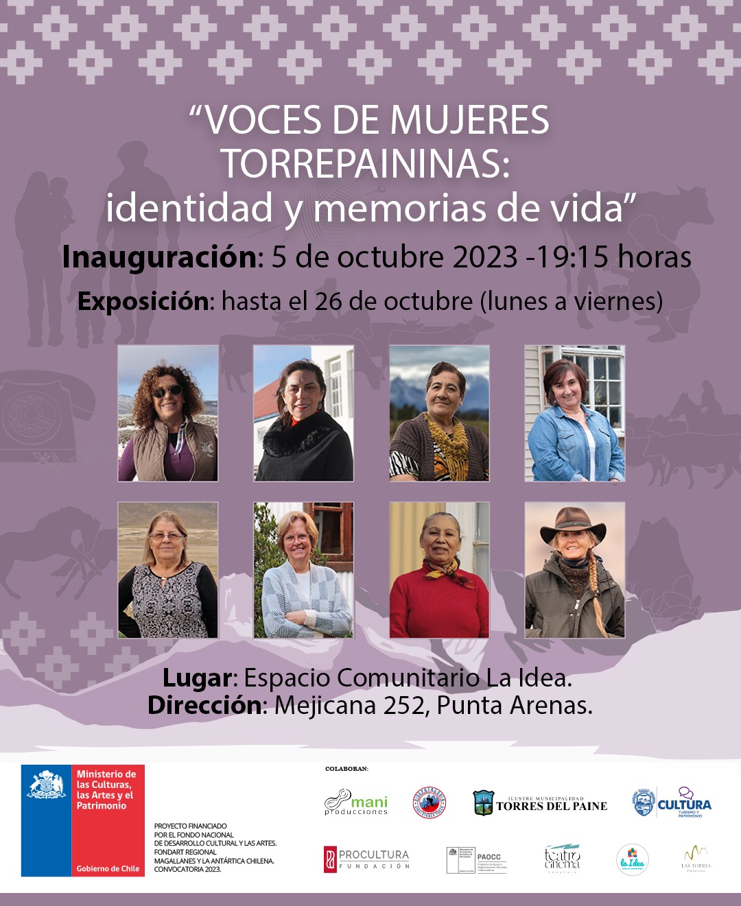 Este jueves llega a Punta Arenas la muestra Voces de mujeres torrepaininas: identidad y memorias de vida