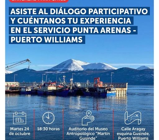 Jornada de participación y consulta ciudadana organiza SEREMI de Transporte sobre transporte marítimo en la Provincia Antártica