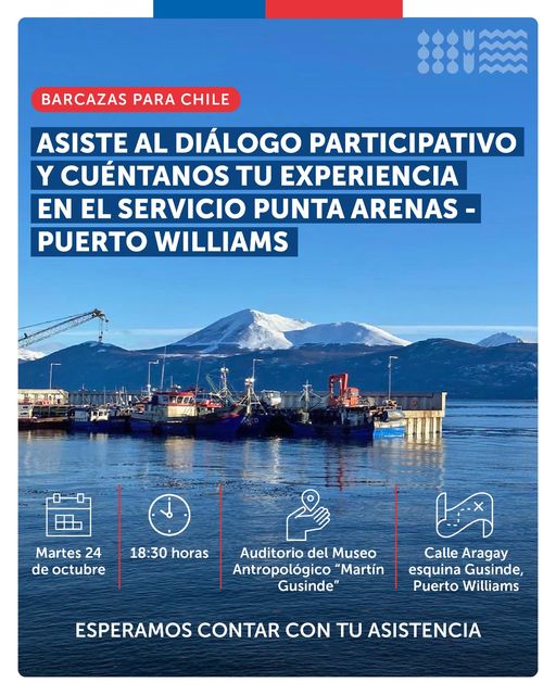 Jornada de participación y consulta ciudadana organiza SEREMI de Transporte sobre transporte marítimo en la Provincia Antártica