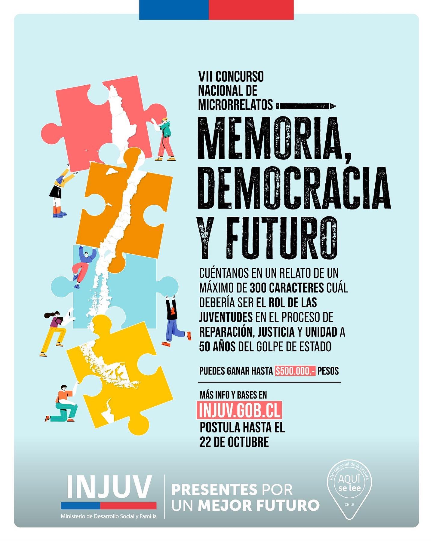 INJUV convoca concurso de microrrelatos sobre «Memoria, Democracia y Futuro»