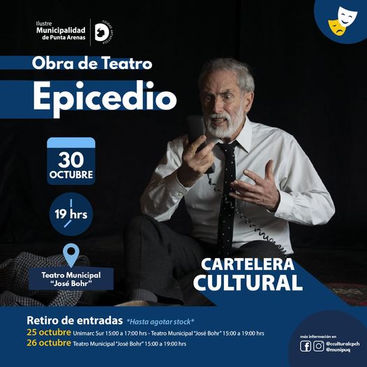 El destacado actor nacional Héctor Noguera se presenta este 30 de octubre en el Teatro Municipal de Punta Arenas