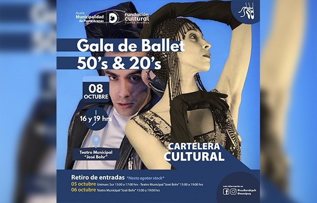 Teatro Municipal de Punta Arenas estrenará Gala de ballet clásico 50’s & 20’s y Concierto de boleros