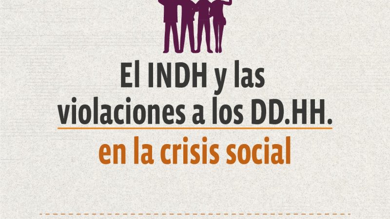 INDH Instituto Nacional de Derechos Humanos destaca graves violaciones a los DDHH durante la crisis social de octubre de 2019