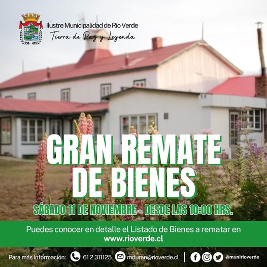 Municipalidad organiza remate de bienes en Río Verde