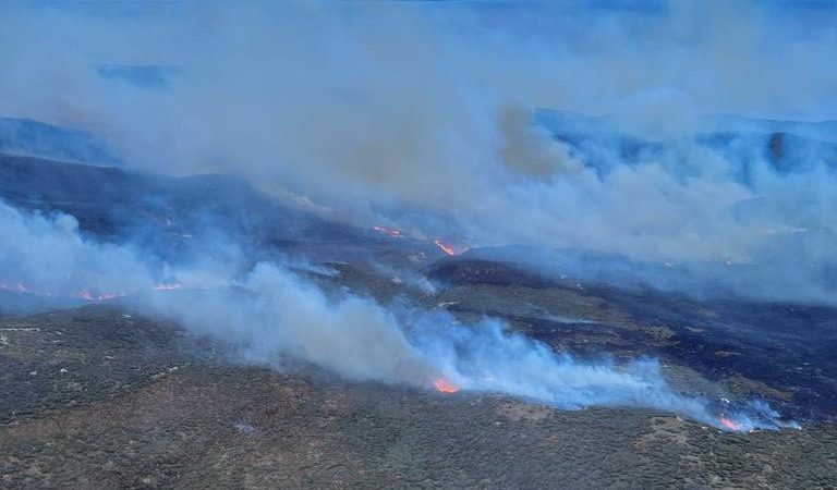 SENAPRED Magallanes modifica cobertura de Alerta Roja en Tierra del Fuego por incendio forestal