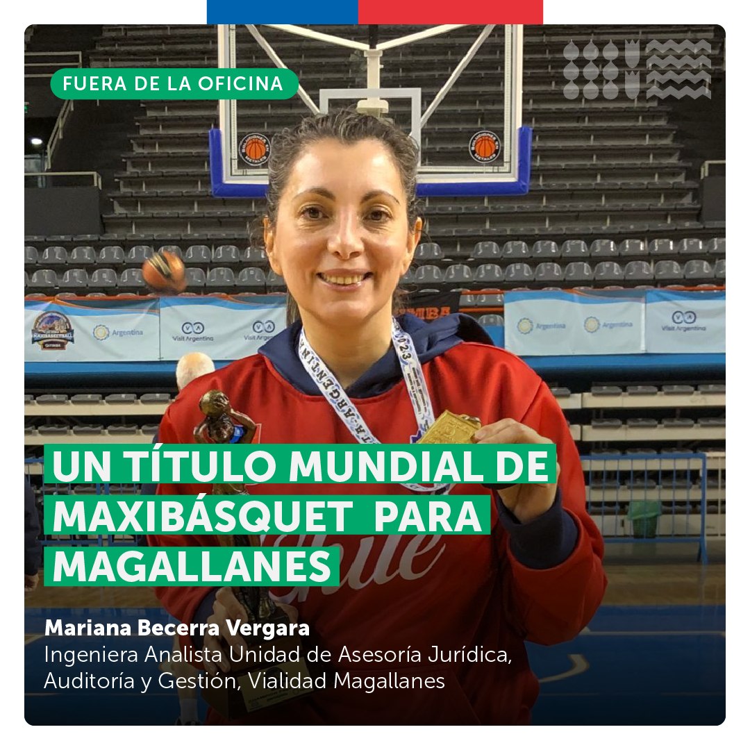 Funcionaria del MOP Magallanes ganó título mundial en Maxi Basquet