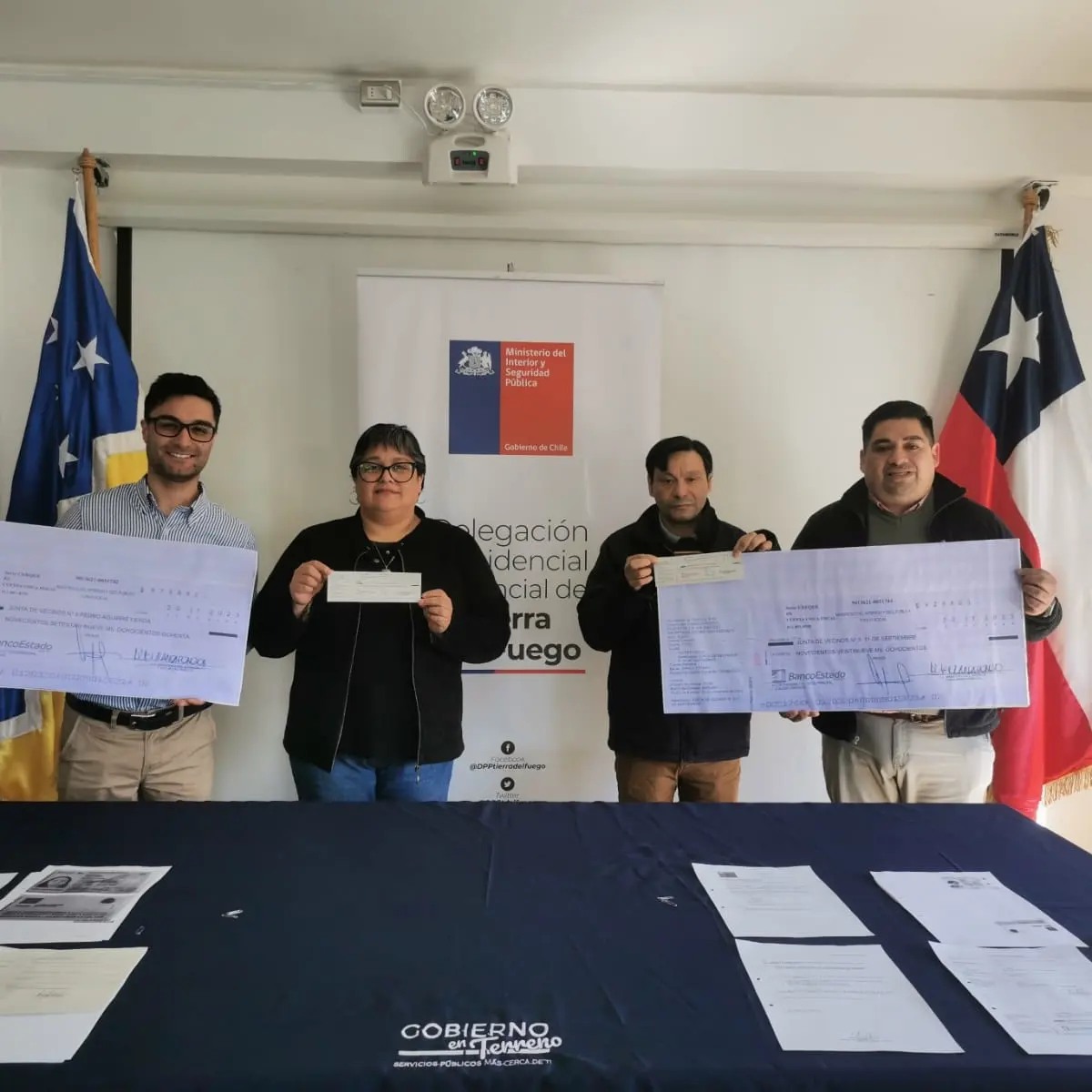 Delegación Provincial de Tierra del Fuego entregó recursos del Fondo Social Presidente de la República en Porvenir