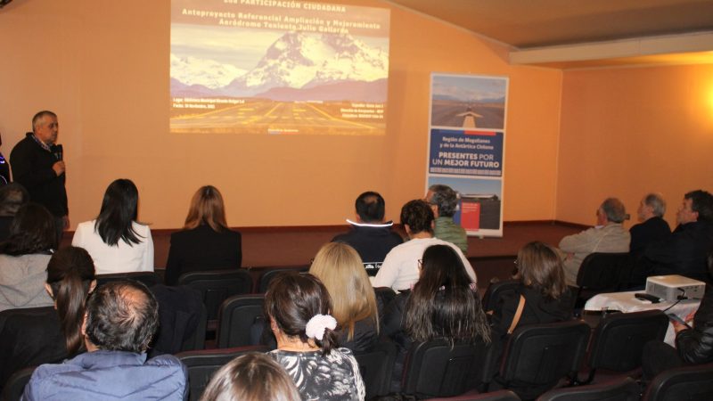 Jornada de participación ciudadana se realizó por obras en el aeródromo Tte. Julio Gallardo de Puerto Natales