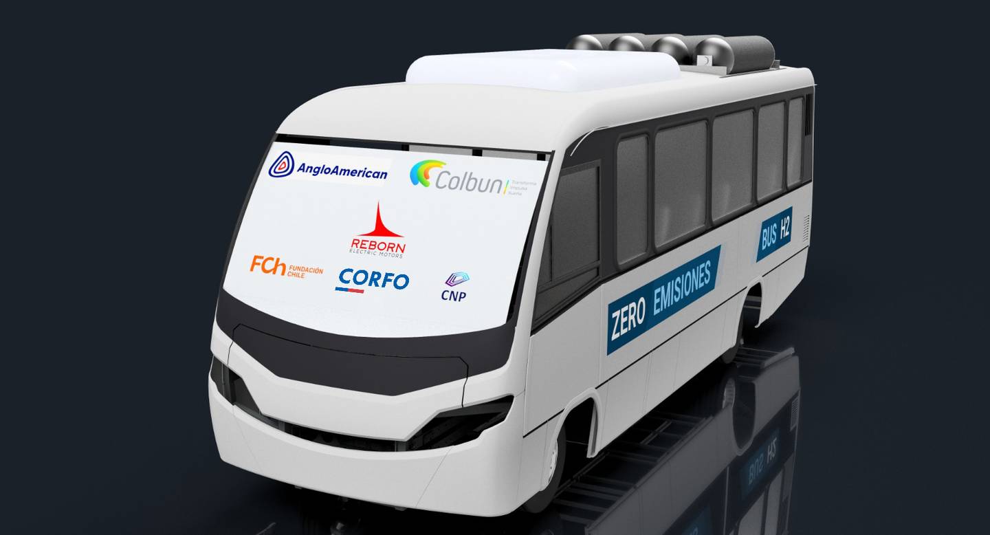 Cómo será el primer bus a hidrógeno fabricado en Chile